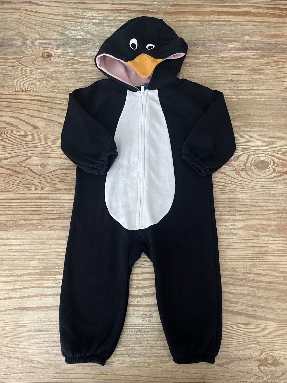 Old Navy Black & White Penguin Hooded One-Piece